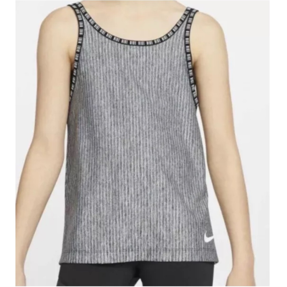 Nike Dri-Fit Girls Size L Black/White 2 IN 1 Training Tank XL